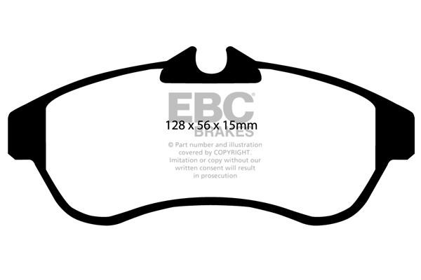 Disc brake pad set Citroen C2: DP41435R EBC Brake pad set