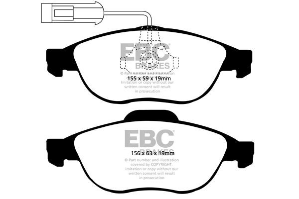 EBC DP41153R Brake pad set DP41153R DP41153R EBC Brake pad set