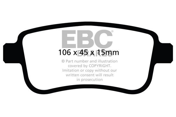 EBC DP42025R Brake Pad Set, disc brake DP42025R
