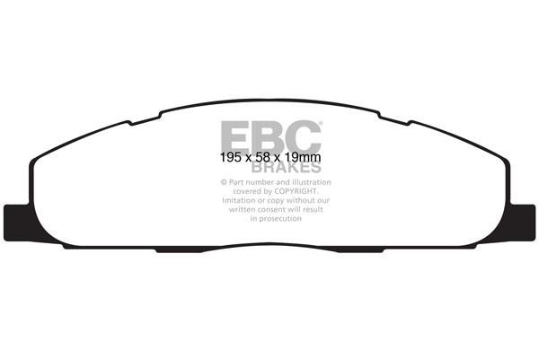 Brake pad kit Dodge RAM: DP41848R EBC Brake pad set