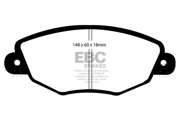 EBC DP41322R Brake Pad Set, disc brake DP41322R