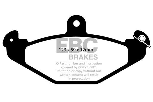 Disc brake pad set Opel Speedster: DP48852R EBC Brake pad set