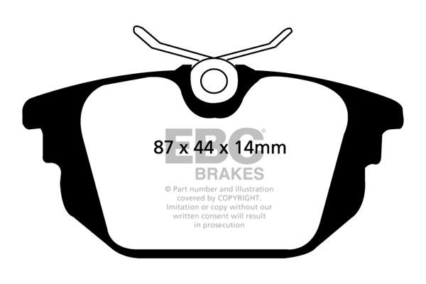 Disc brake pad set Fiat Brava: DP21214 EBC Brake pad set