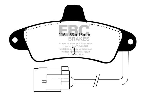 EBC DP4965R Brake Pad Set, disc brake DP4965R