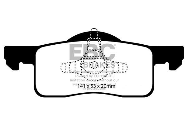 Brake pad Lincoln: DP41652R EBC Brake pad set