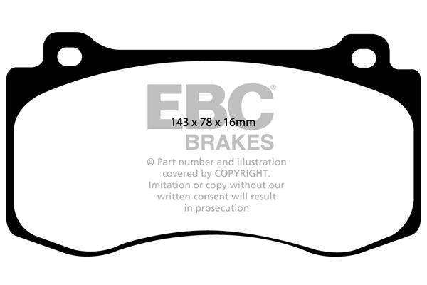 Brake pad kit Dodge Charger: DP31764C EBC Brake pad set