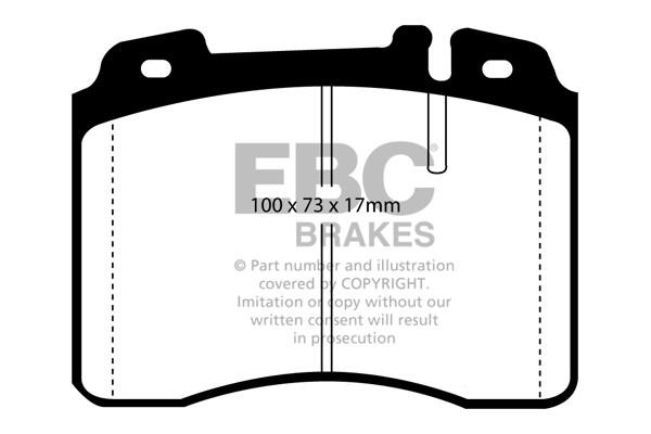 EBC DP4927R Brake Pad Set, disc brake DP4927R