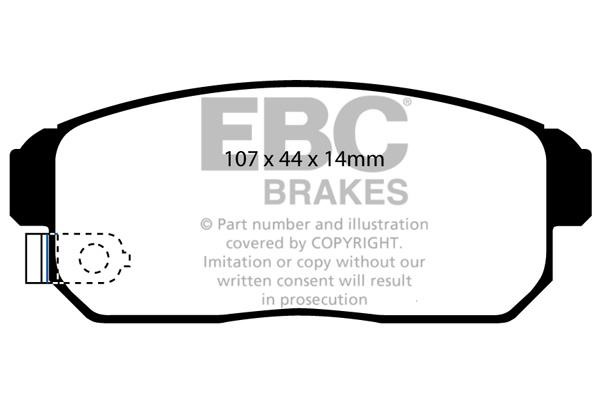 Brake pad kit Mazda RX 8: DP51691NDX EBC Brake pad set