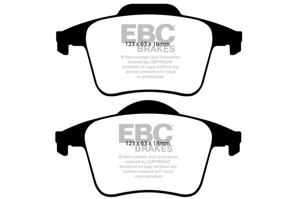 Brake pad Volvo C70: DP61680 EBC Brake pad set