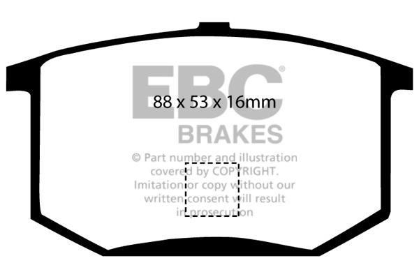 Disc brake pad set Lotus Esprit S2: DP3298C EBC Brake pad set
