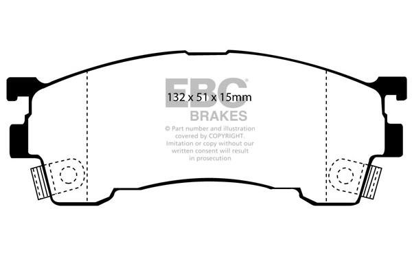 EBC DP4971R Brake Pad Set, disc brake DP4971R