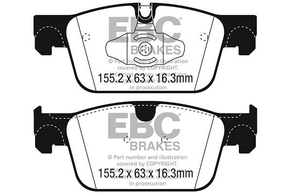 EBC DPX2305 Brake Pad Set, disc brake DPX2305