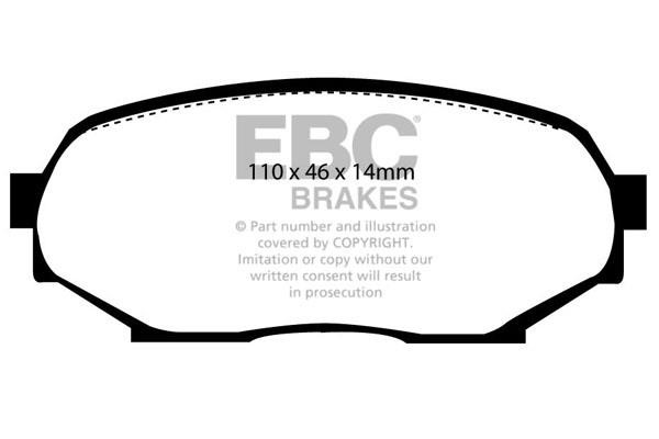 Brake pad kit Isuzu Impulse: DP4802R EBC Brake pad set