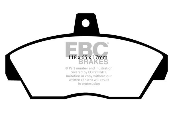 Brake pad Rover 200: DP2810 EBC Brake pad set