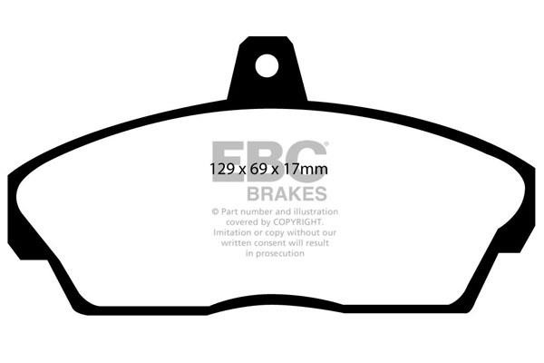 Disc brake pad set Rover 800: DP4815R EBC Brake pad set