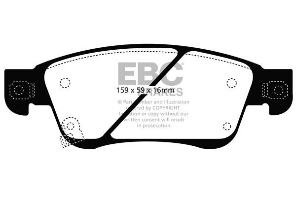 EBC DP41807R Brake Pad Set, disc brake DP41807R