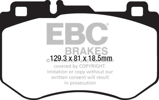 EBC DP42209R Brake Pad Set, disc brake DP42209R