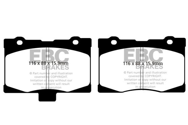 Disc brake pad set Honda Legend: DP21735 EBC Brake pad set