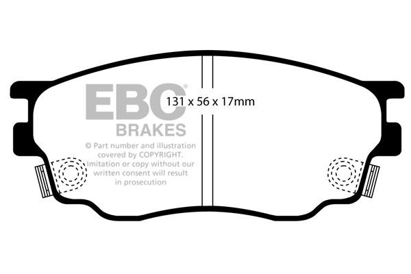 Disc brake pad set Mazda 626: DP41464R EBC Brake pad set