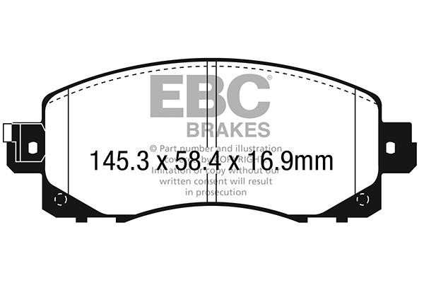 EBC DP42330R Brake Pad Set, disc brake DP42330R