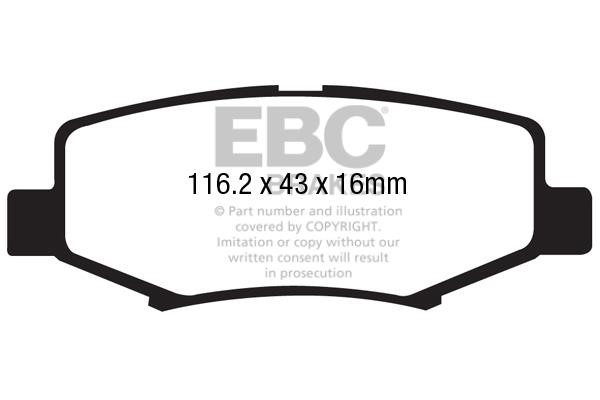 Disc brake pad set Dodge Nitro: DP61799 EBC Brake pad set