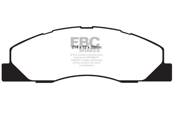 Disc brake pad set Dodge RAM: DP61847 EBC Brake pad set