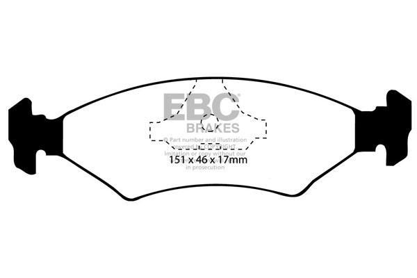 Brake system parts Ferrari: DP3415C EBC Brake pad set