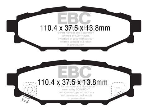 EBC DP51584NDX Brake Pad Set, disc brake DP51584NDX