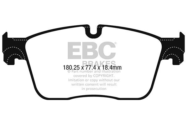 Disc brake pad set Jaguar XE: DP22253 EBC Brake pad set