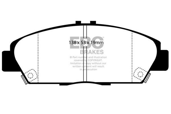 EBC DP4975R Brake Pad Set, disc brake DP4975R