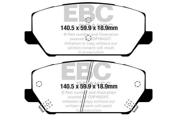 EBC DP42343R Brake Pad Set, disc brake DP42343R