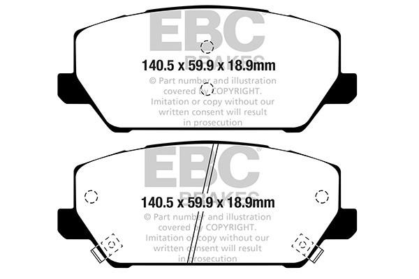 EBC DPX2343 Brake pad set DPX2343 DPX2343 EBC Brake pad set