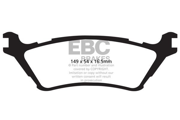Brake pad Ford USA F-150: DP41891R EBC Brake pad set