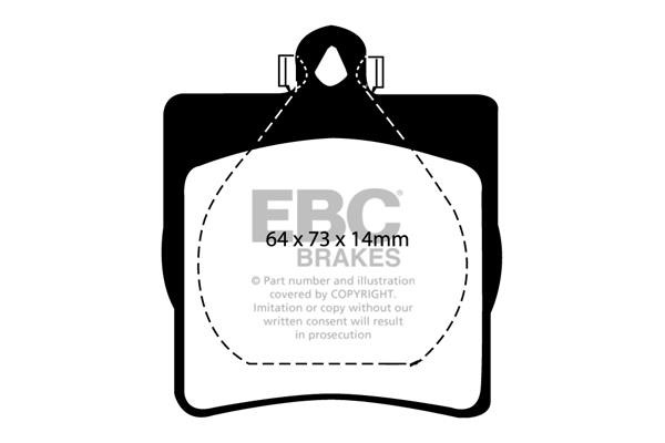 Brake pad Chrysler Crossfire: DP41191R EBC Brake pad set