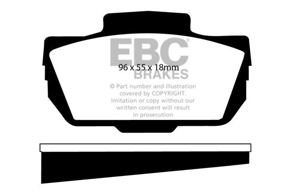 EBC DP4149R Brake Pad Set, disc brake DP4149R