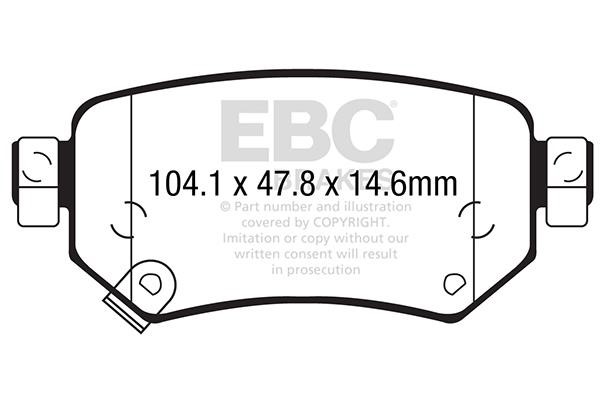 EBC DP42287R Brake Pad Set, disc brake DP42287R