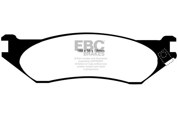 Brake pad kit Dodge Durango: DP41638R EBC Brake pad set