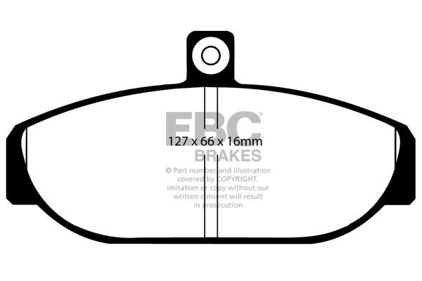 Brake pad kit Volvo 760: DP4435R EBC Brake pad set