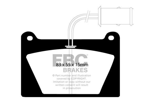 Disc brake pad set MG Metro: DP2627 EBC Brake pad set