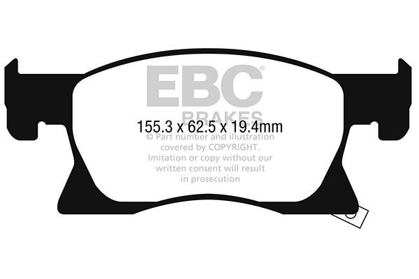 EBC DP42267R Brake Pad Set, disc brake DP42267R