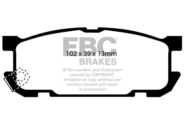 Brake pad kit Mazda MX-5: DP21453 EBC Brake pad set