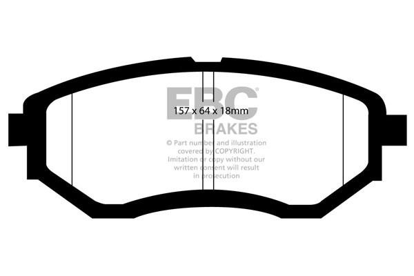 Disc brake pad set Subaru Tribeca: DP51583NDX EBC Brake pad set