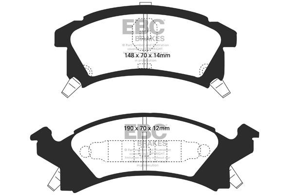 Brake pad kit Chevrolet Cavalier: DP21175 EBC Brake pad set