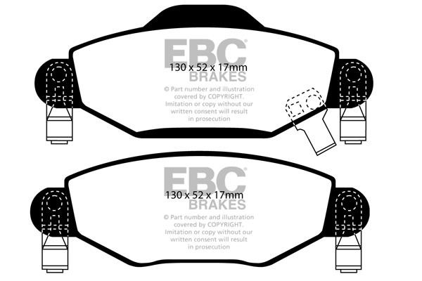 EBC DP21446 Brake pad set DP21446 DP21446 EBC Brake pad set