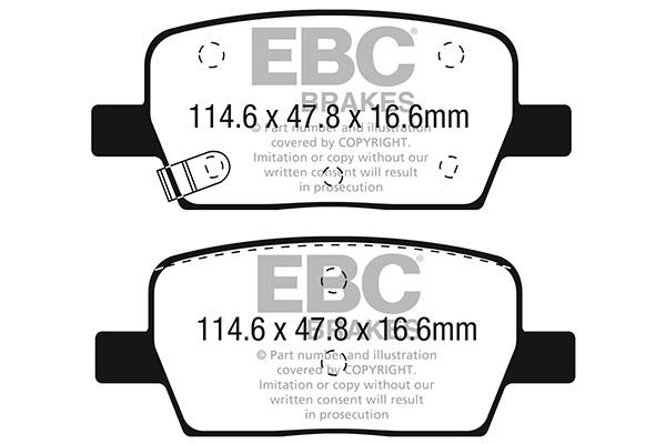 EBC DPX3064 Brake Pad Set, disc brake DPX3064