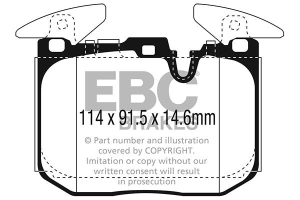 EBC DP42303R Brake Pad Set, disc brake DP42303R