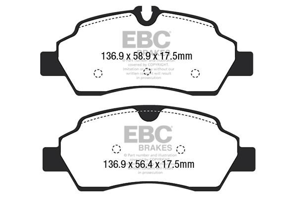 EBC DP42222R Brake Pad Set, disc brake DP42222R