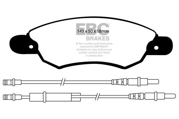 EBC DP21370 Brake Pad Set, disc brake DP21370