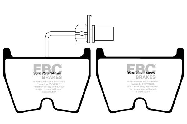 Brake system parts Lamborghini: DP41513R EBC Brake pad set