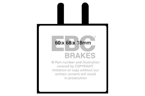 Disc brake pad set Ferrari: DP4543R EBC Brake pad set
